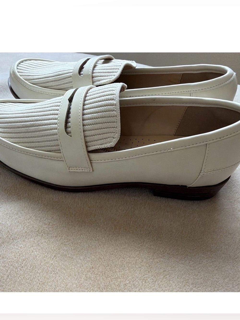 JF men’s beige Slip-on Loafer Classic faux leather 8.5 new without box